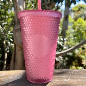 Starbucks 2022 Soft Touch Pink Studded Tumbler